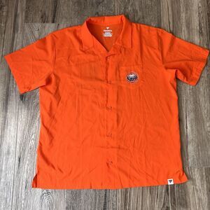 Fanatics Houston Astros Orange Button Up Proven Winner Camp Shirt Sz 2XL #37